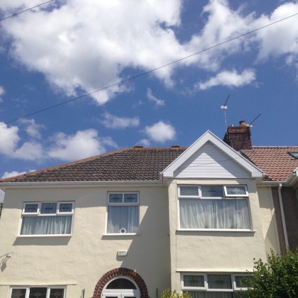 Bristol house with new guttering and fascias