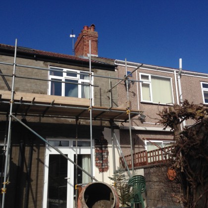 External render removed from house in Bristol
